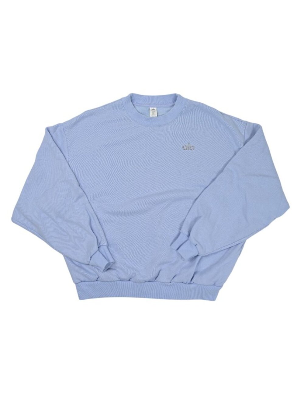 ALO Yoga Accolade Crew Neck Pullover in Light Provence Blue